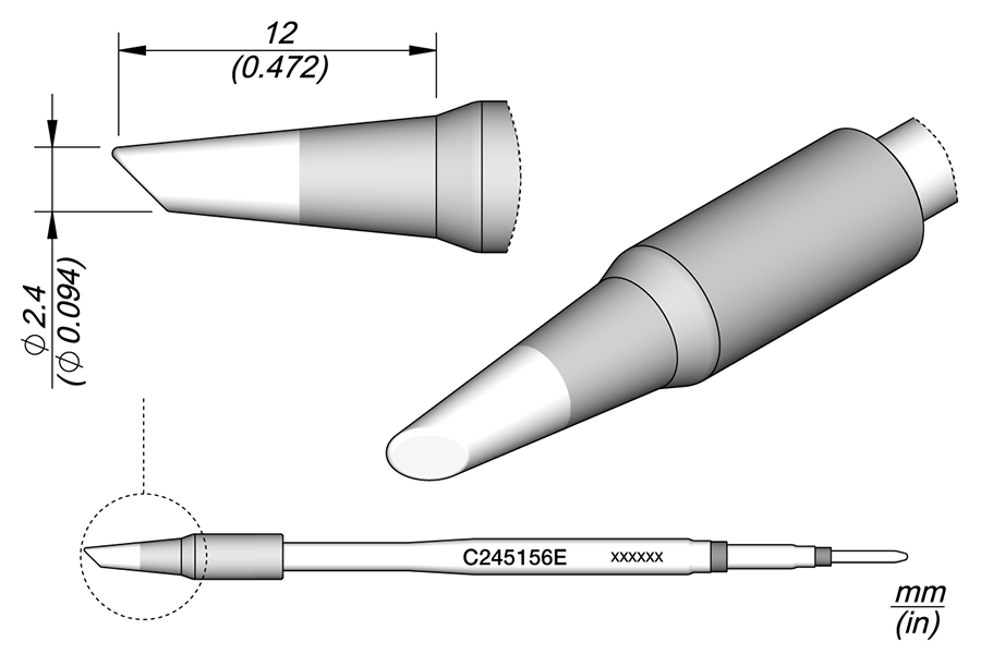 C245156E - Bevel Cartridge Ø 2.4